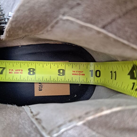 Dolce Vita Western Boots, Gray Ankle Suede Booties 3.5" Heel Women's Size 9.5M - Picture 6 of 8